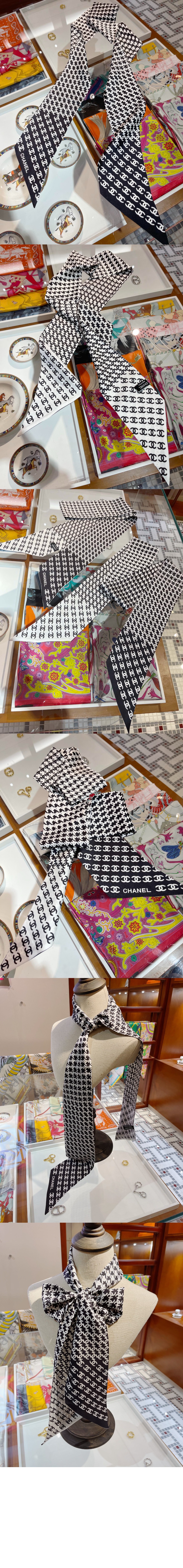 샤넬 슬림 방도 스카프 AA7224