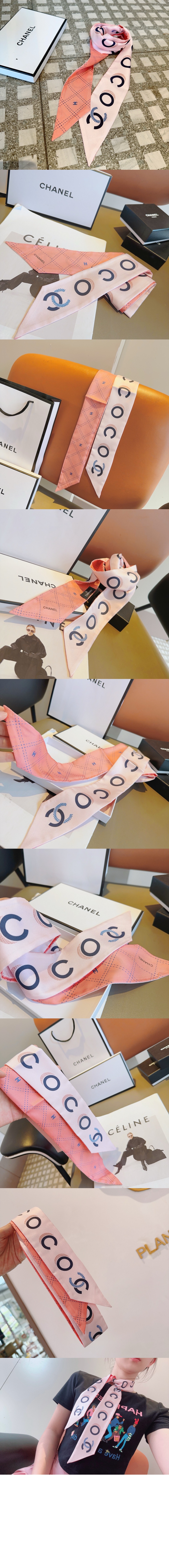 샤넬 코코 트윌리 스카프 AA8760