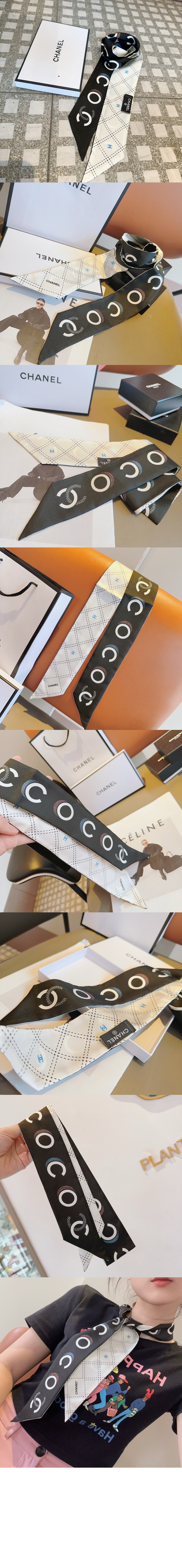 샤넬 코코 트윌리 스카프 AA8760