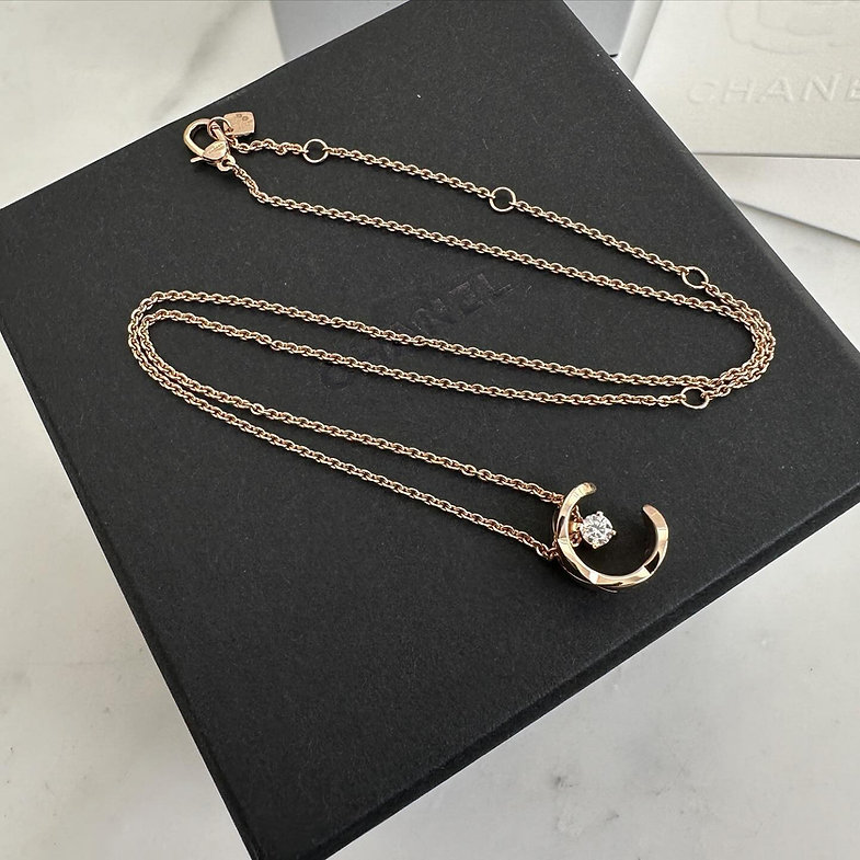 샤넬 코코 네크리스 베이지골드