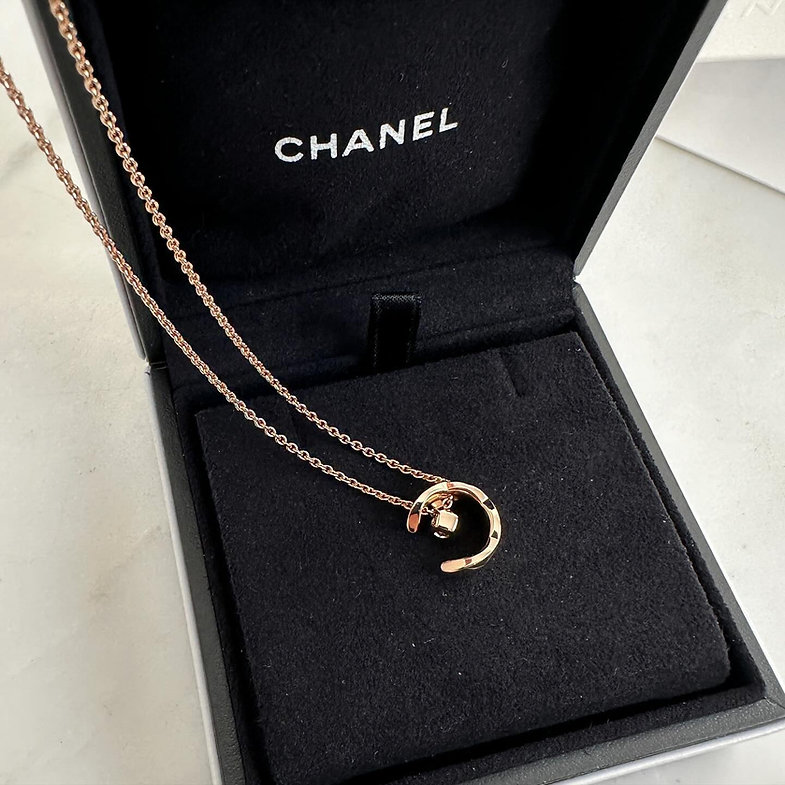 샤넬 코코 네크리스 베이지골드