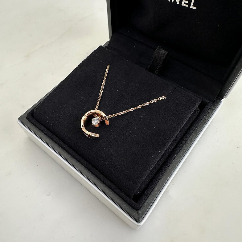 샤넬 코코 네크리스 베이지골드