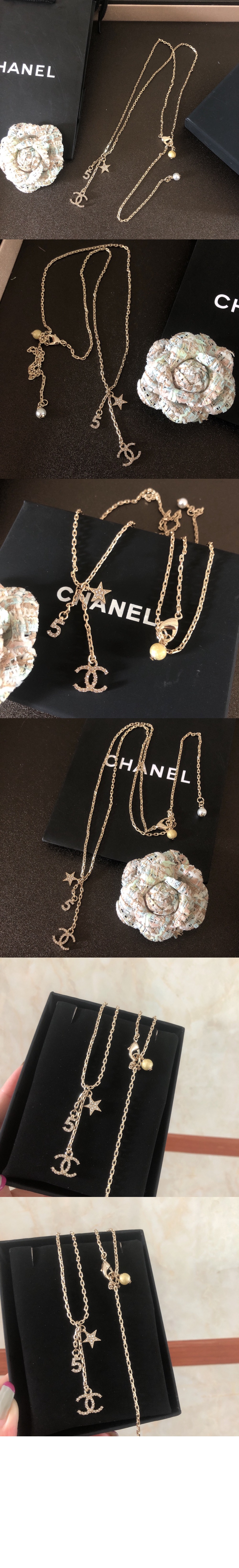 샤넬 CC로고 NO5 별 목걸이 AB8055