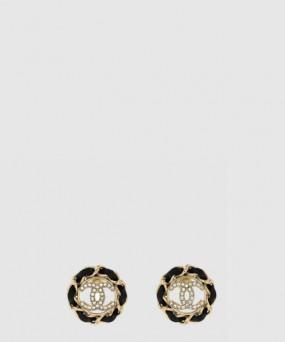 샤넬 CC 가죽체인 귀걸이 AB8297