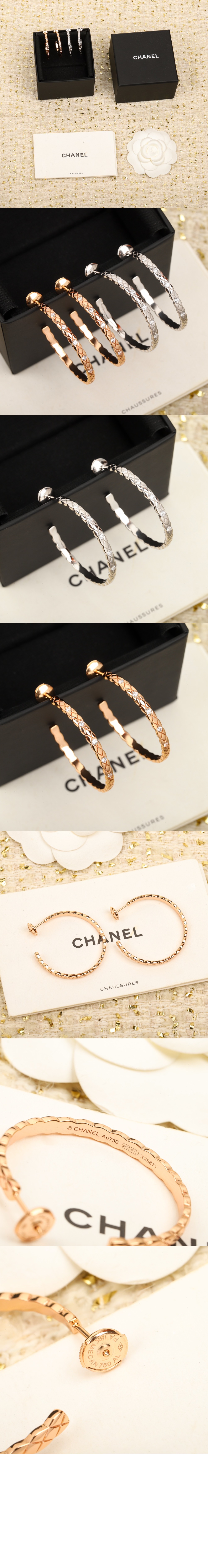 샤넬 COCO CRUSH 후프 귀걸이 J12094