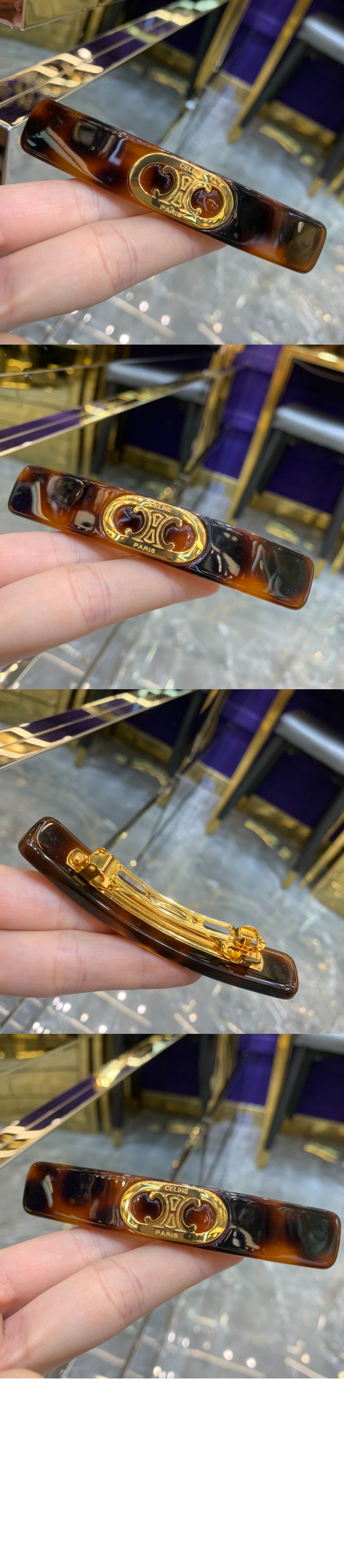 셀린느 헤어 클립 46W436