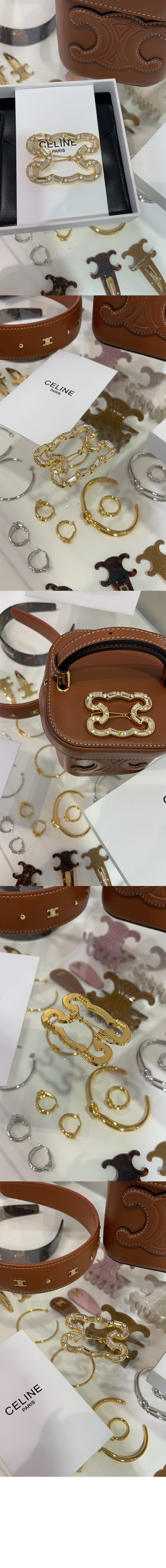 셀린느 트리옹프 프레임 헤어 클립 461BT6