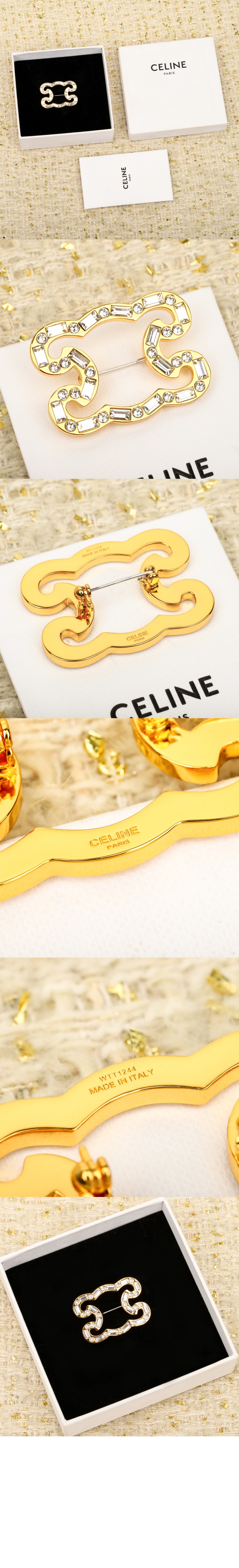 셀린느 트리옹프 프레임 스파클 브로치 461FQ6