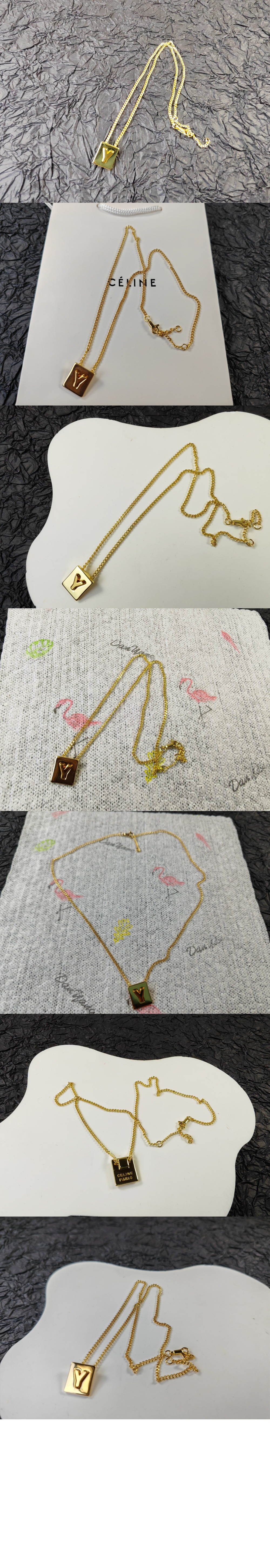 셀린느 Y 자모 목걸이 46N0Y6