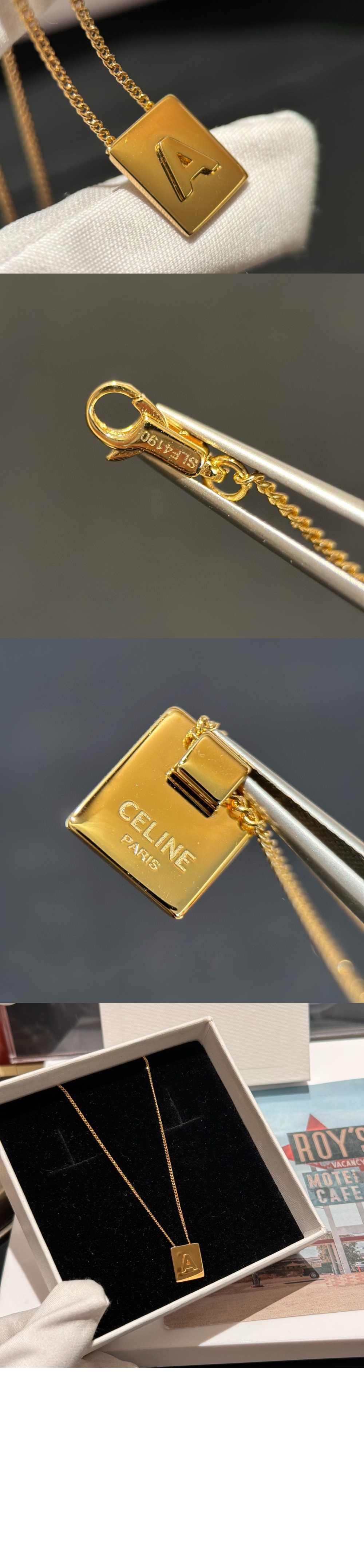 셀린느 A 자모 목걸이 46N0A6