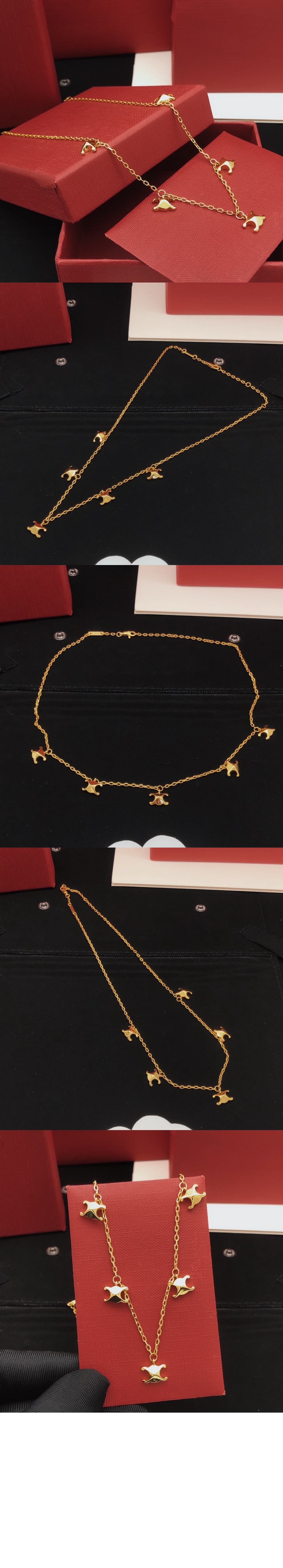 셀린느 트리옹프 스터드 목걸이 461FA6