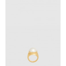 셀린느 수지 진주와 골드 장식 신주 반지 461CI6