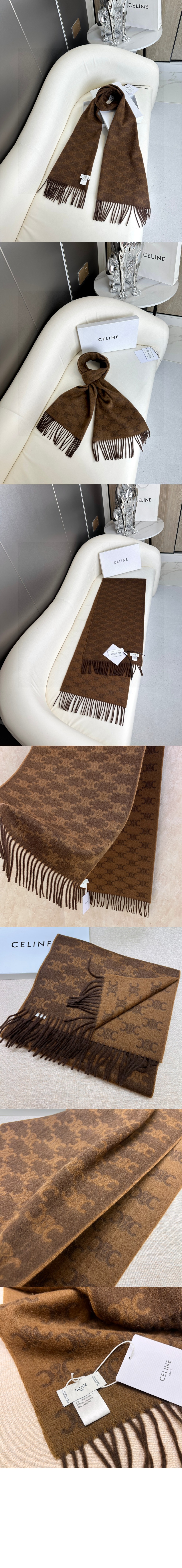 셀린느 스카프 모노그램 캐시미어 2AW022