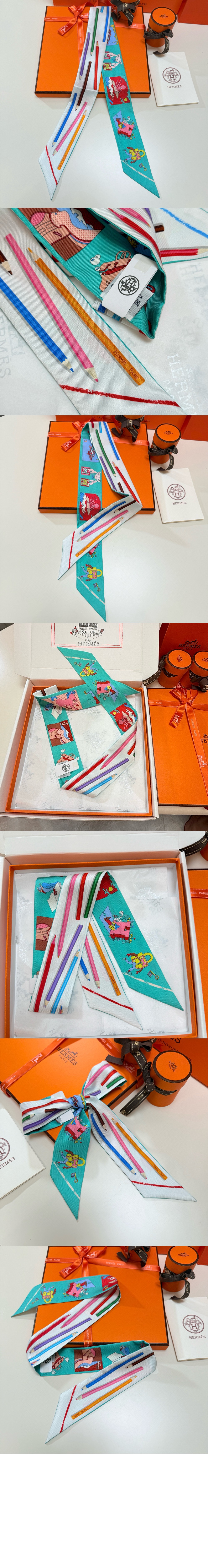 에르메스 A Vos Crayons et Carre Libre Twilly 트윌리