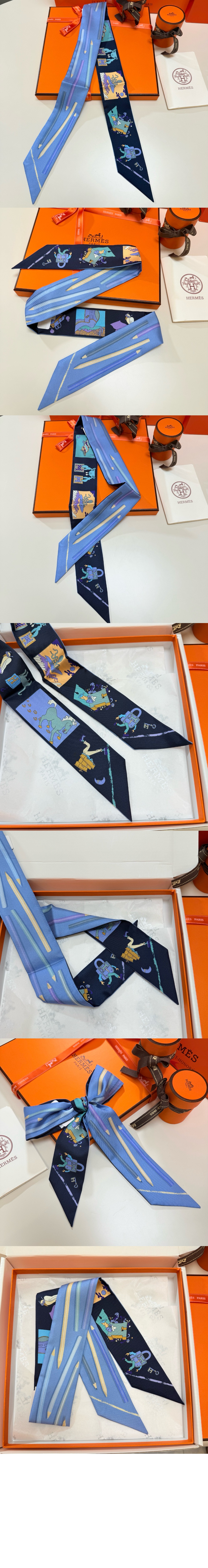 에르메스 A Vos Crayons et Carre Libre Twilly 트윌리