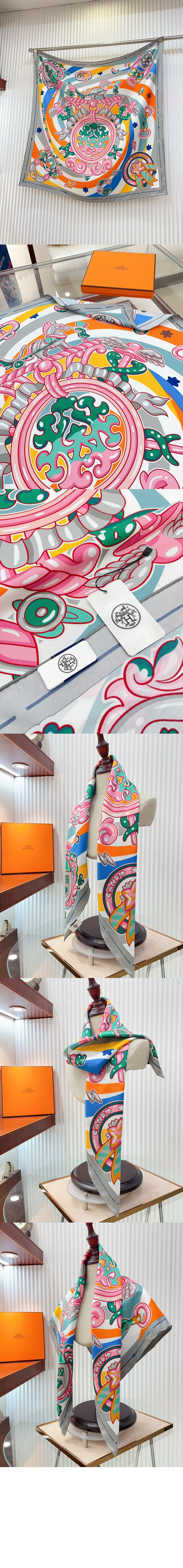 에르메스 Candy Libris 스카프 90