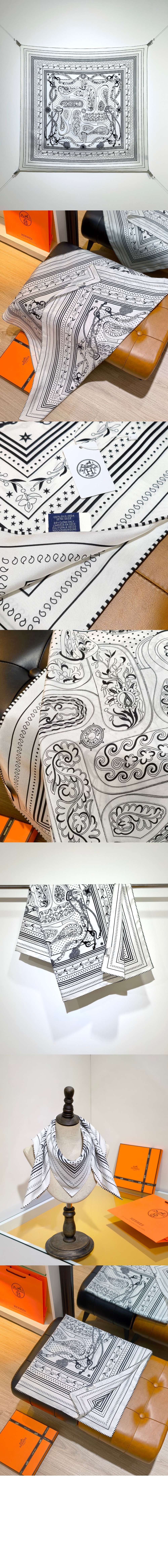 에르메스 Festival des Amazones Bandana 스카프 90