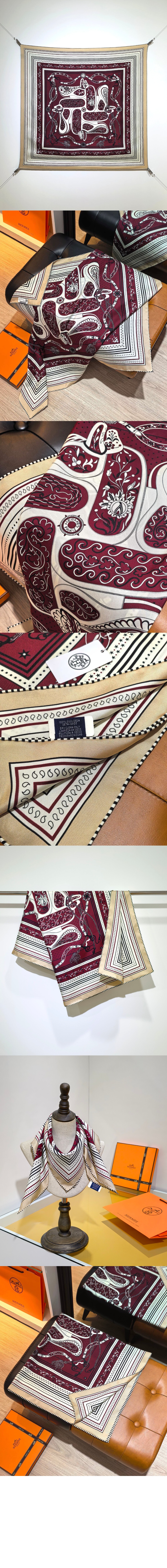 에르메스 Festival des Amazones Bandana 스카프 90