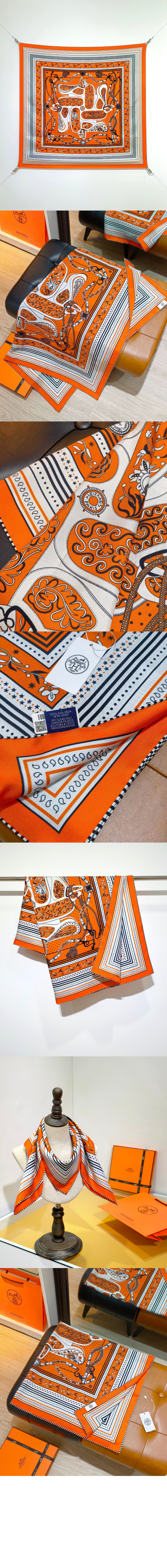 에르메스 Festival des Amazones Bandana 스카프 90