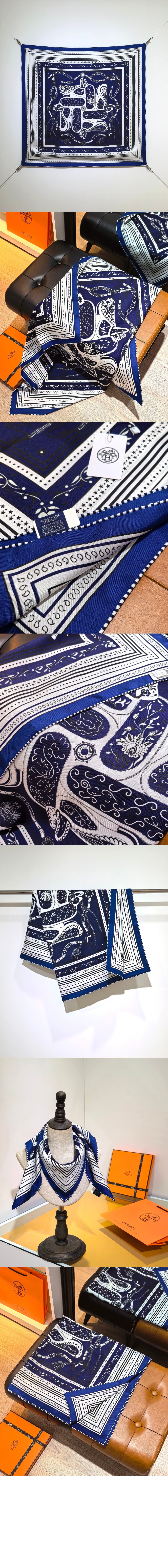 에르메스 Festival des Amazones Bandana 스카프 90