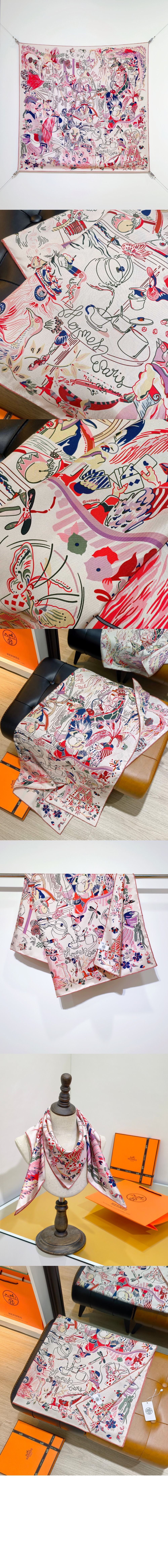 에르메스 Emile et Une Nuit 스카프 90