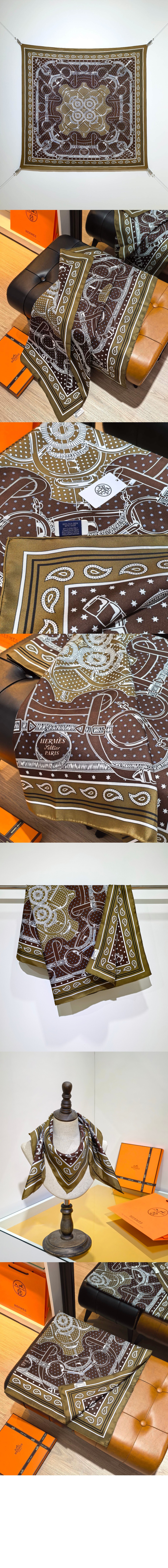 에르메스 Eperon d'Or 스카프 90