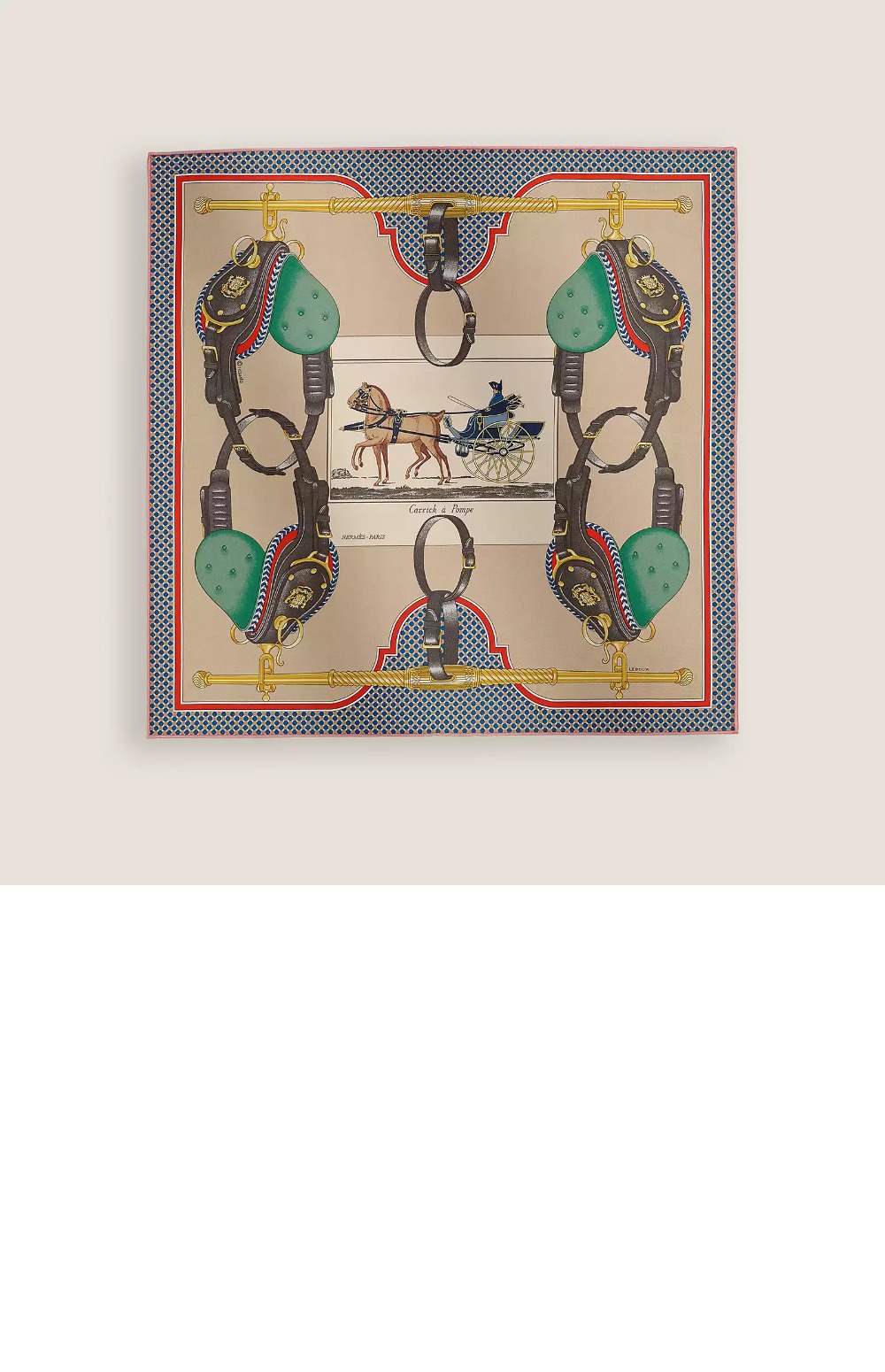 에르메스 Carrick a Pompe 스카프 90