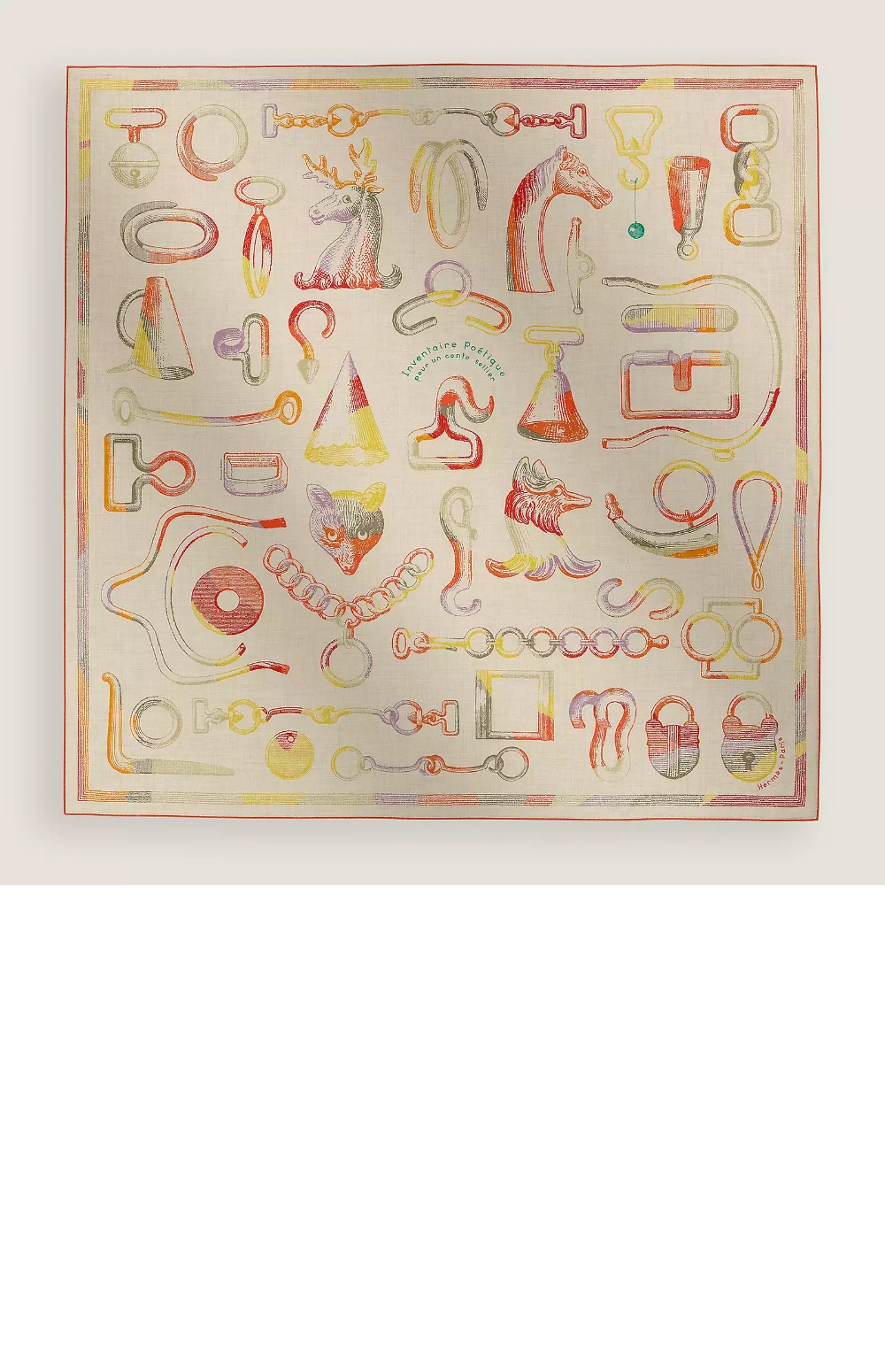 에르메스 Inventaire Poetique pour un Conte Sellier 스카프 90