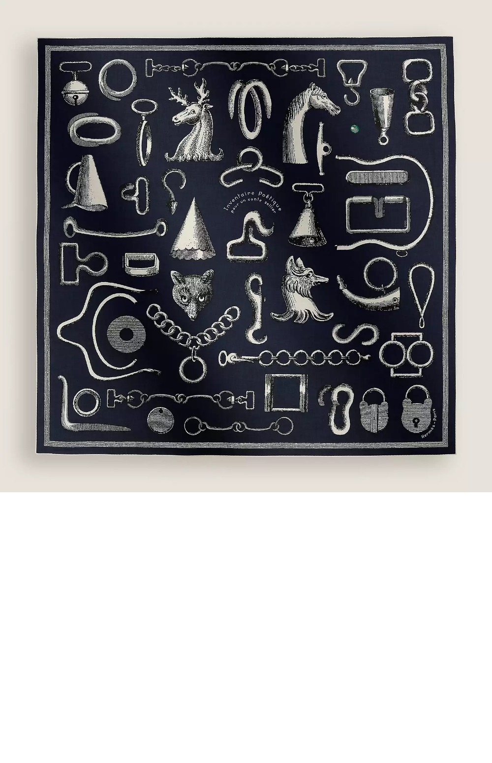 에르메스 IInventaire Poetique pour un Conte Sellier 스카프 90