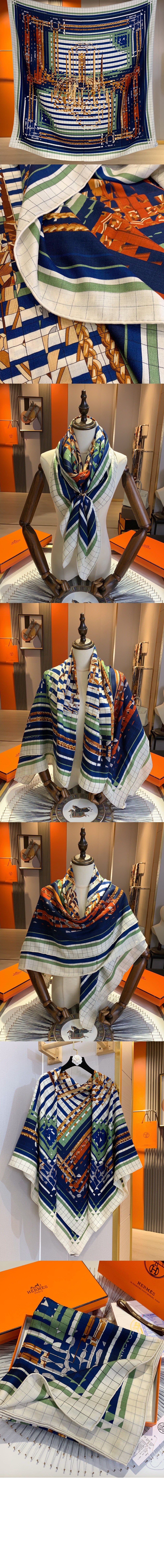 에르메스 Coaching Deja-Vu 숄 140