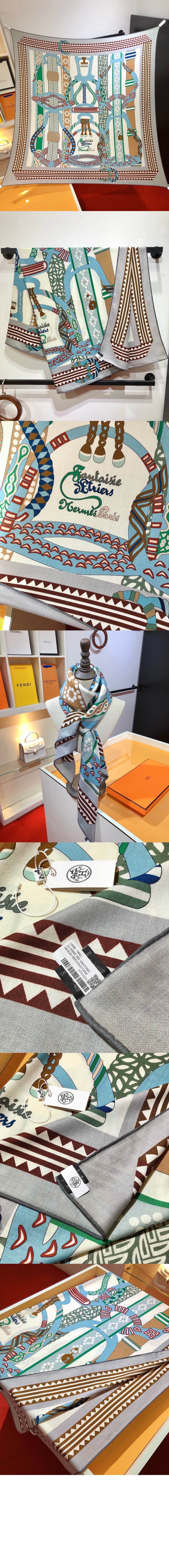 에르메스 Fantaisie d'Etriers 숄 140