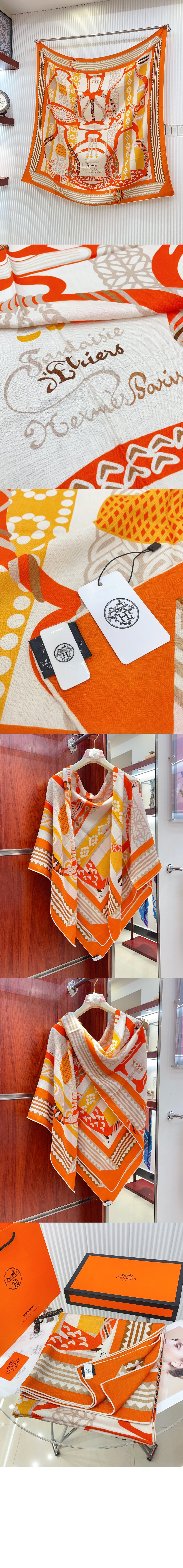 에르메스 Fantaisie d'Etriers 숄 140