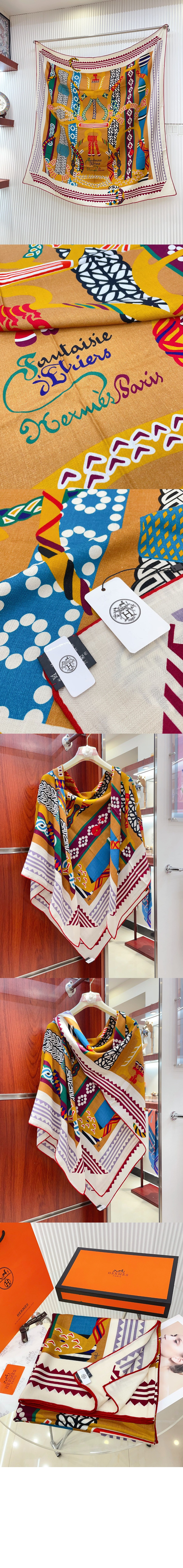 에르메스 Fantaisie d'Etriers 숄 140