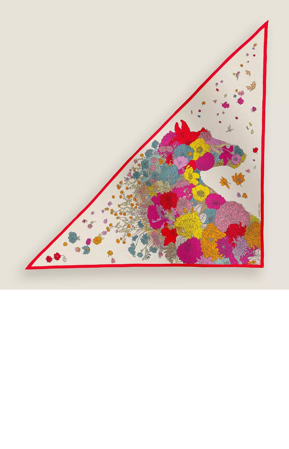 에르메스 Gentle Floral Cloak 자이언트 트라이앵글