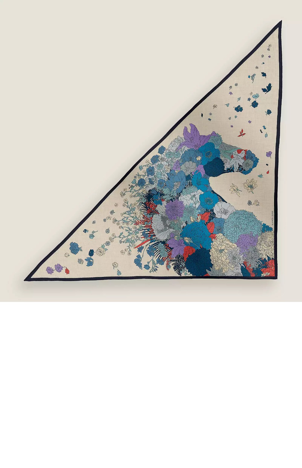 에르메스 Gentle Floral Cloak 자이언트 트라이앵글