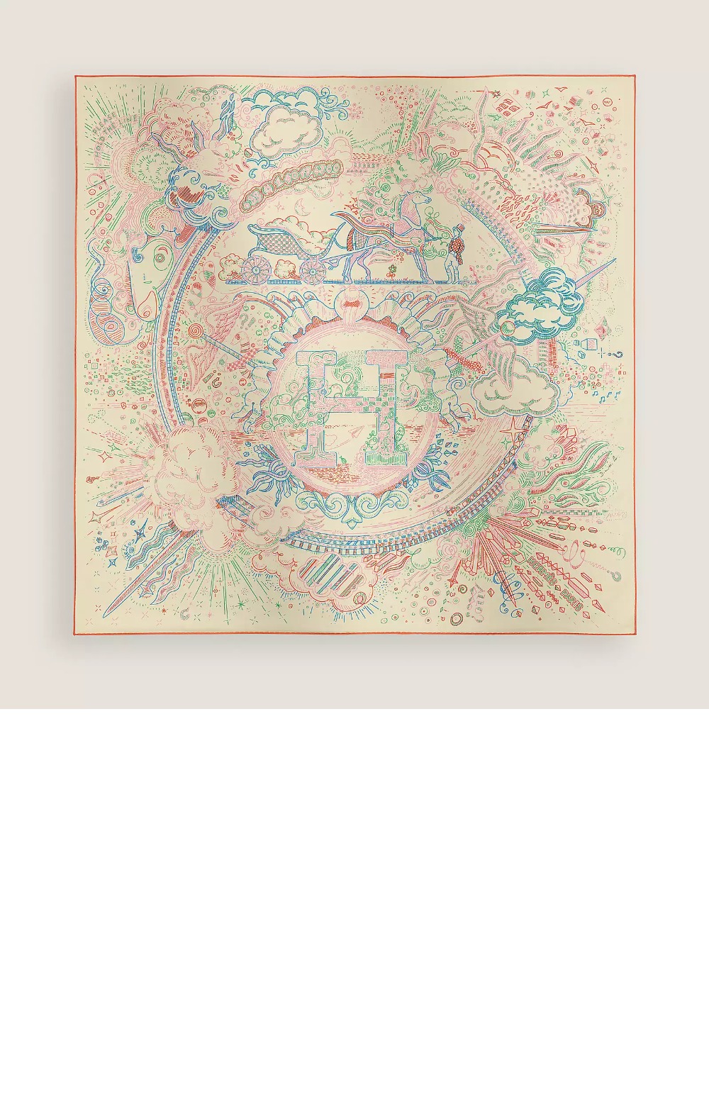 에르메스 Please Hold The Line 스카프 90