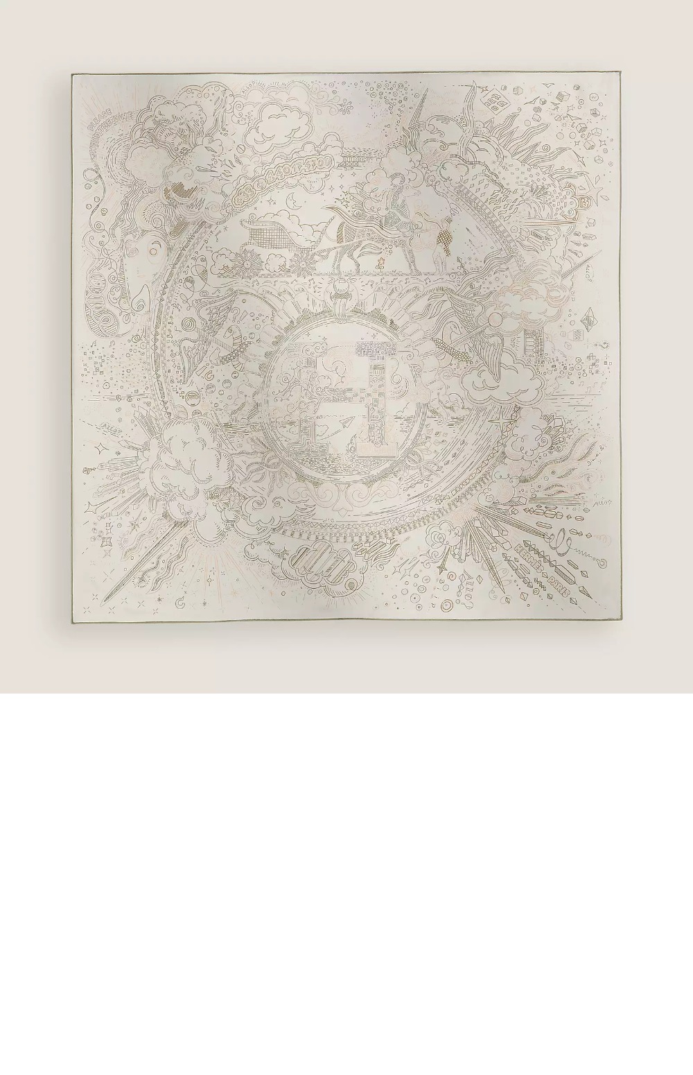 에르메스 Please Hold The Line 스카프 90