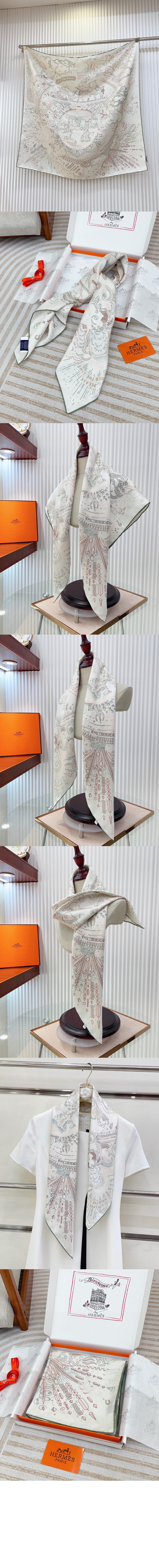 에르메스 Please Hold The Line 스카프 90