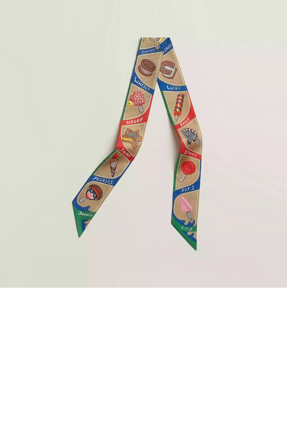 에르메스 Funny Ice Cream Twilly 트윌리