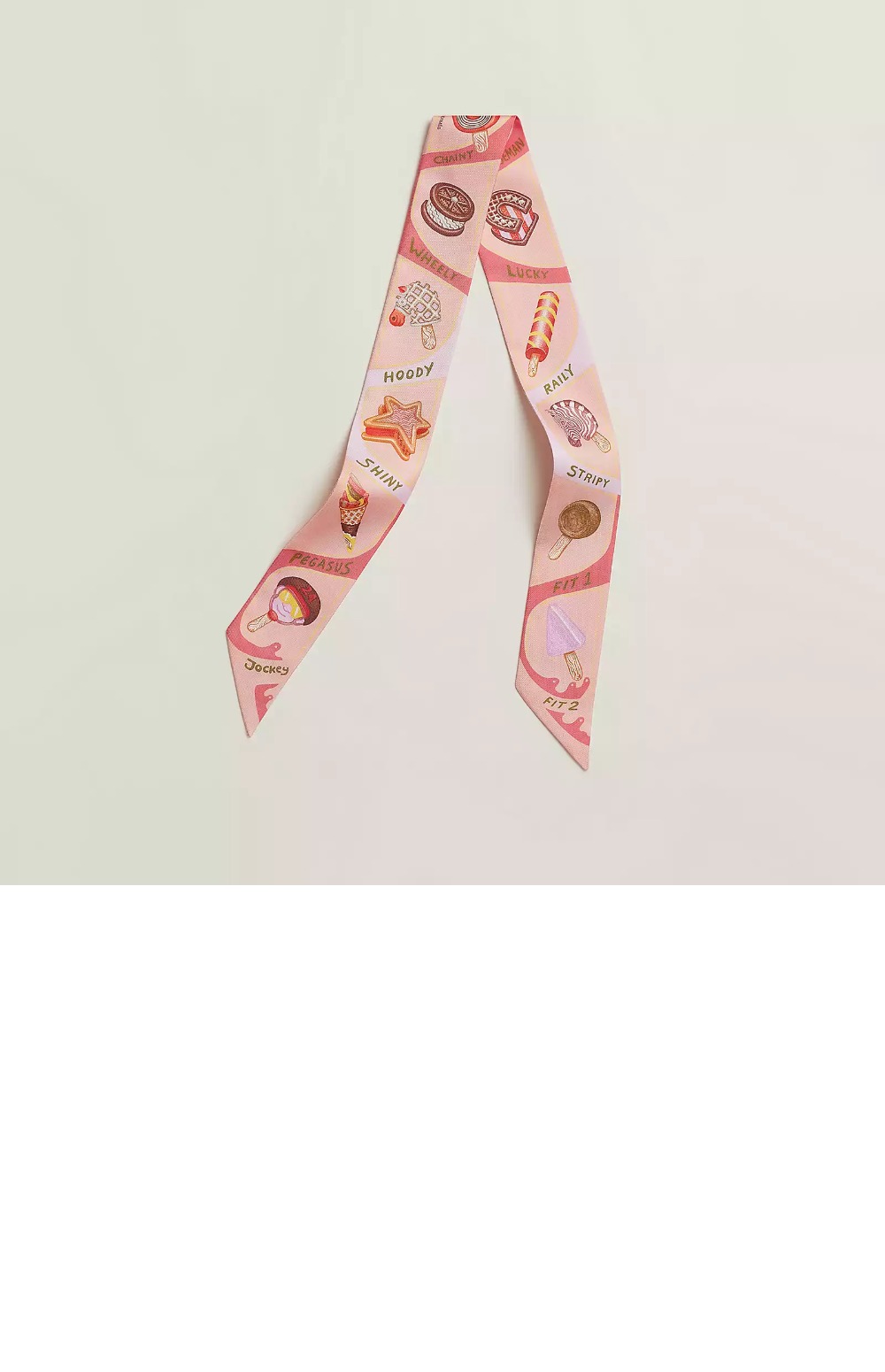 에르메스 Funny Ice Cream Twilly 트윌리