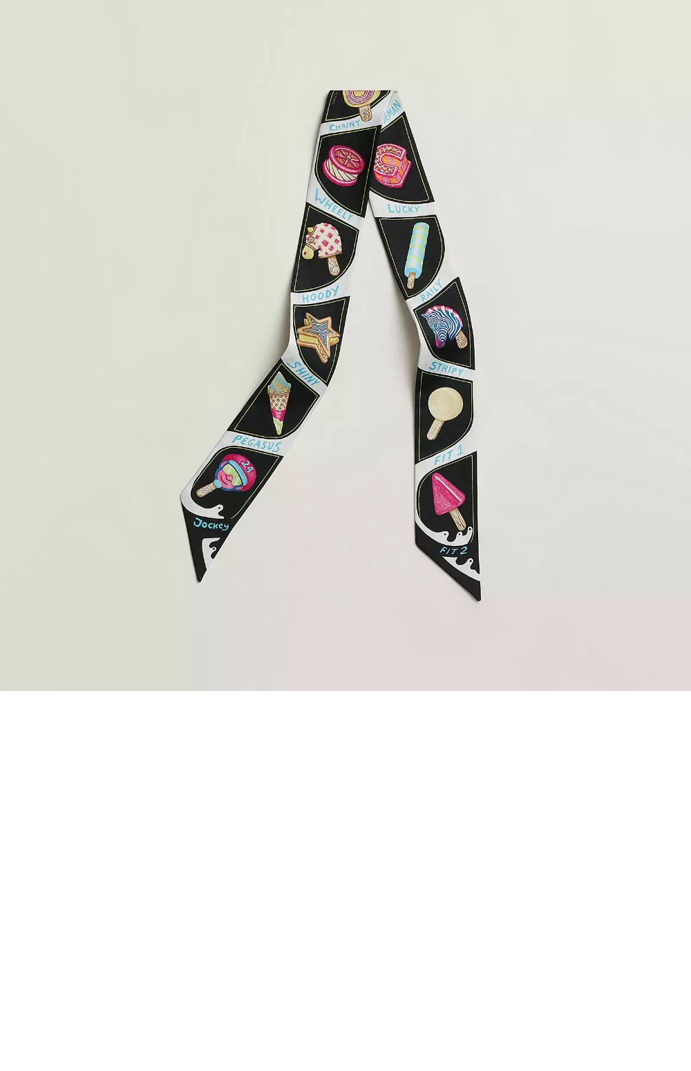 에르메스 Funny Ice Cream Twilly 트윌리