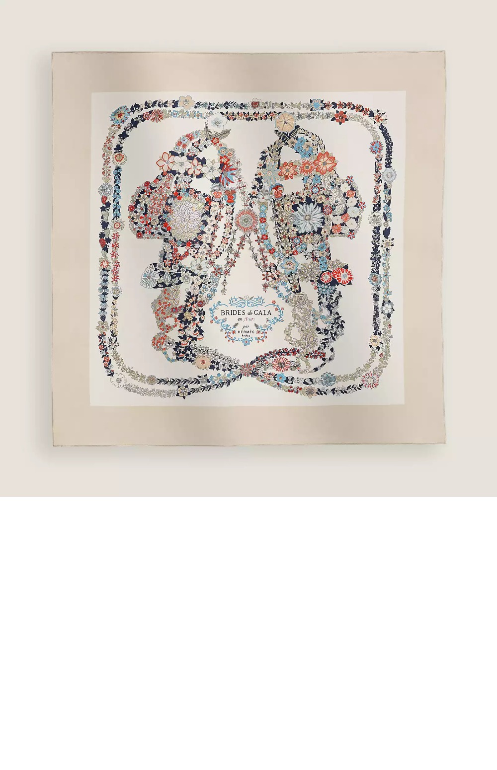 에르메스 Brides de Gala en Fleurs 스카프 90