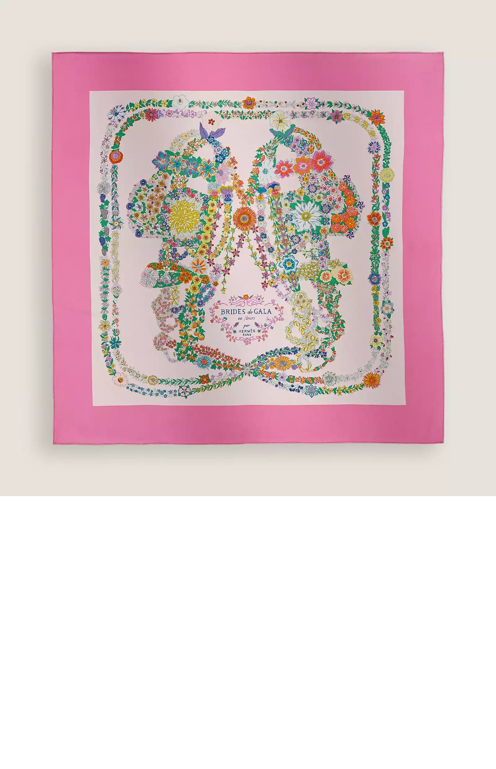 에르메스 Brides de Gala en Fleurs 스카프 90