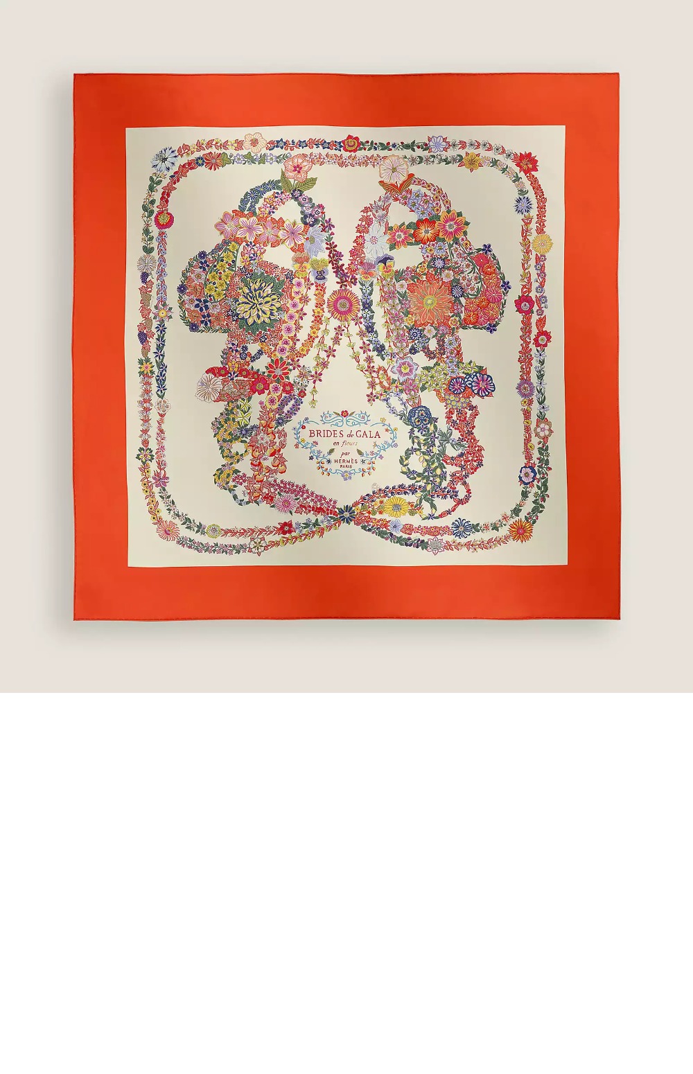 에르메스 Brides de Gala en Fleurs 스카프 90