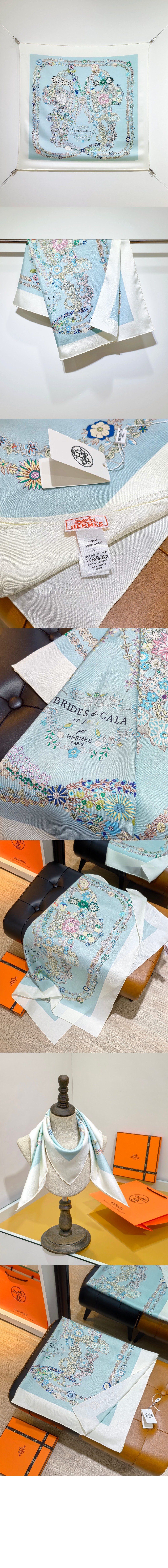 에르메스 Brides de Gala en Fleurs 스카프 90