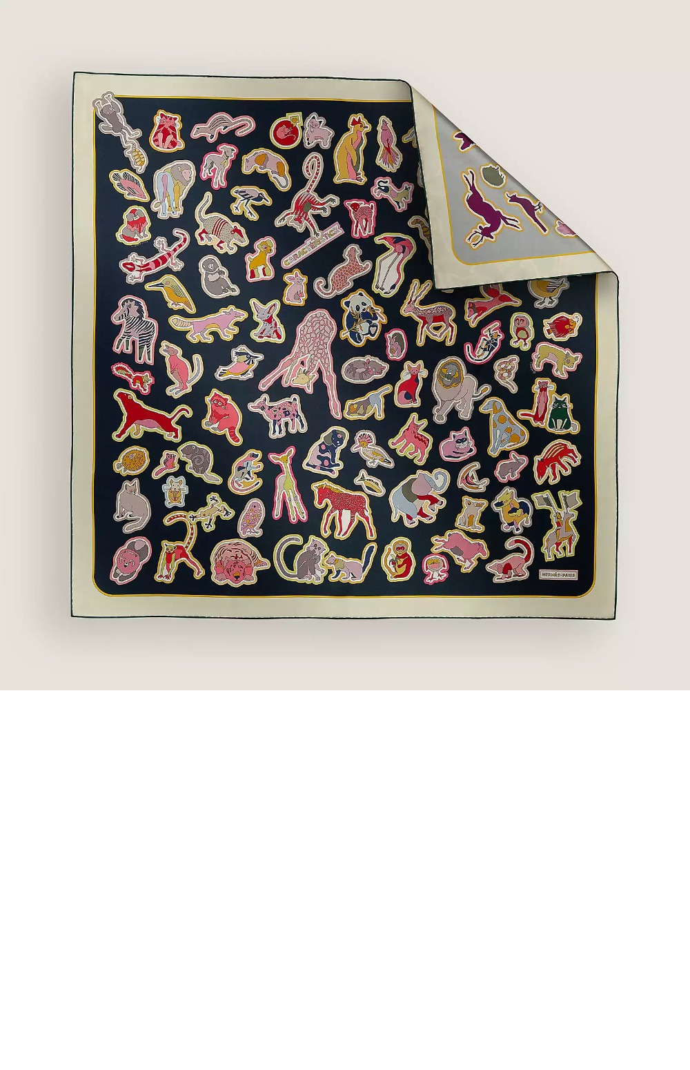 에르메스 Caracteristick 더블 페이스 스카프 90