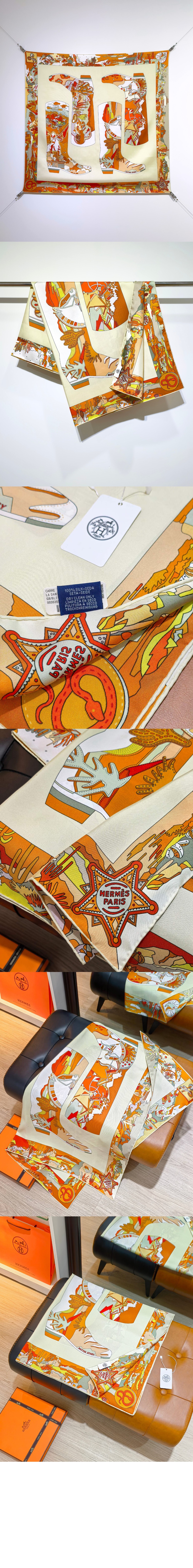 에르메스 Bottes Story 스카프 90