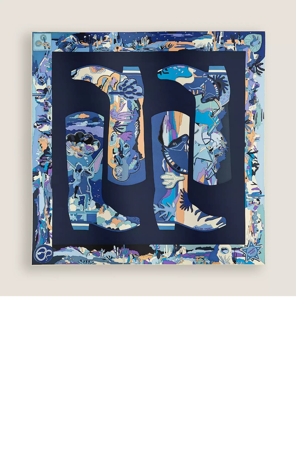 에르메스 Bottes Story 스카프 90