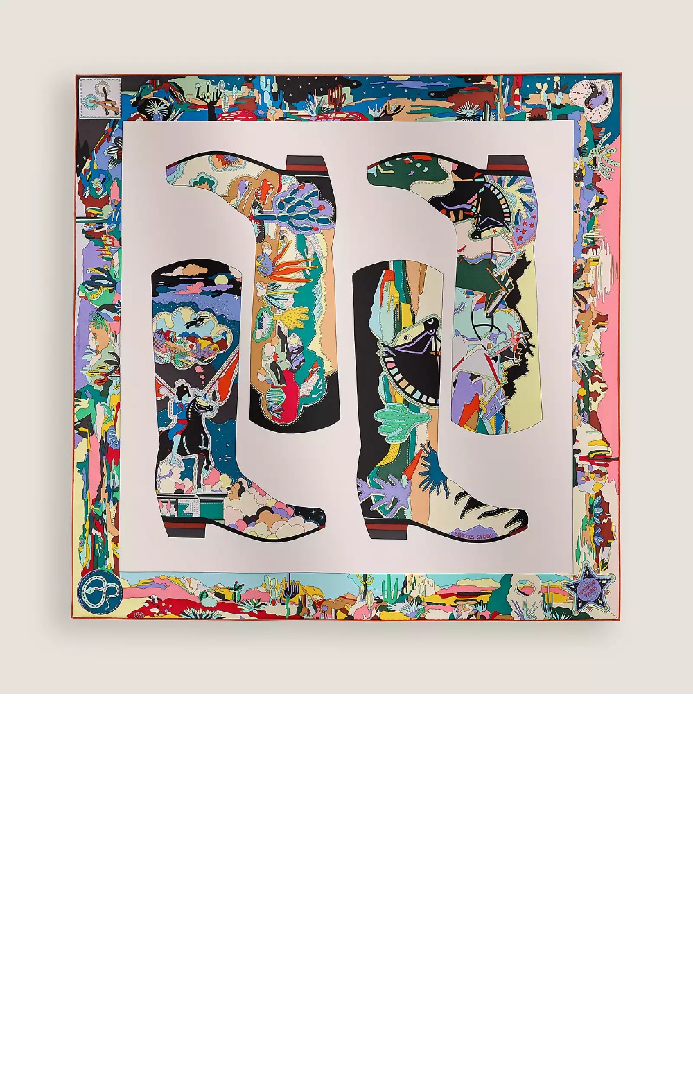 에르메스 Bottes Story 스카프 90