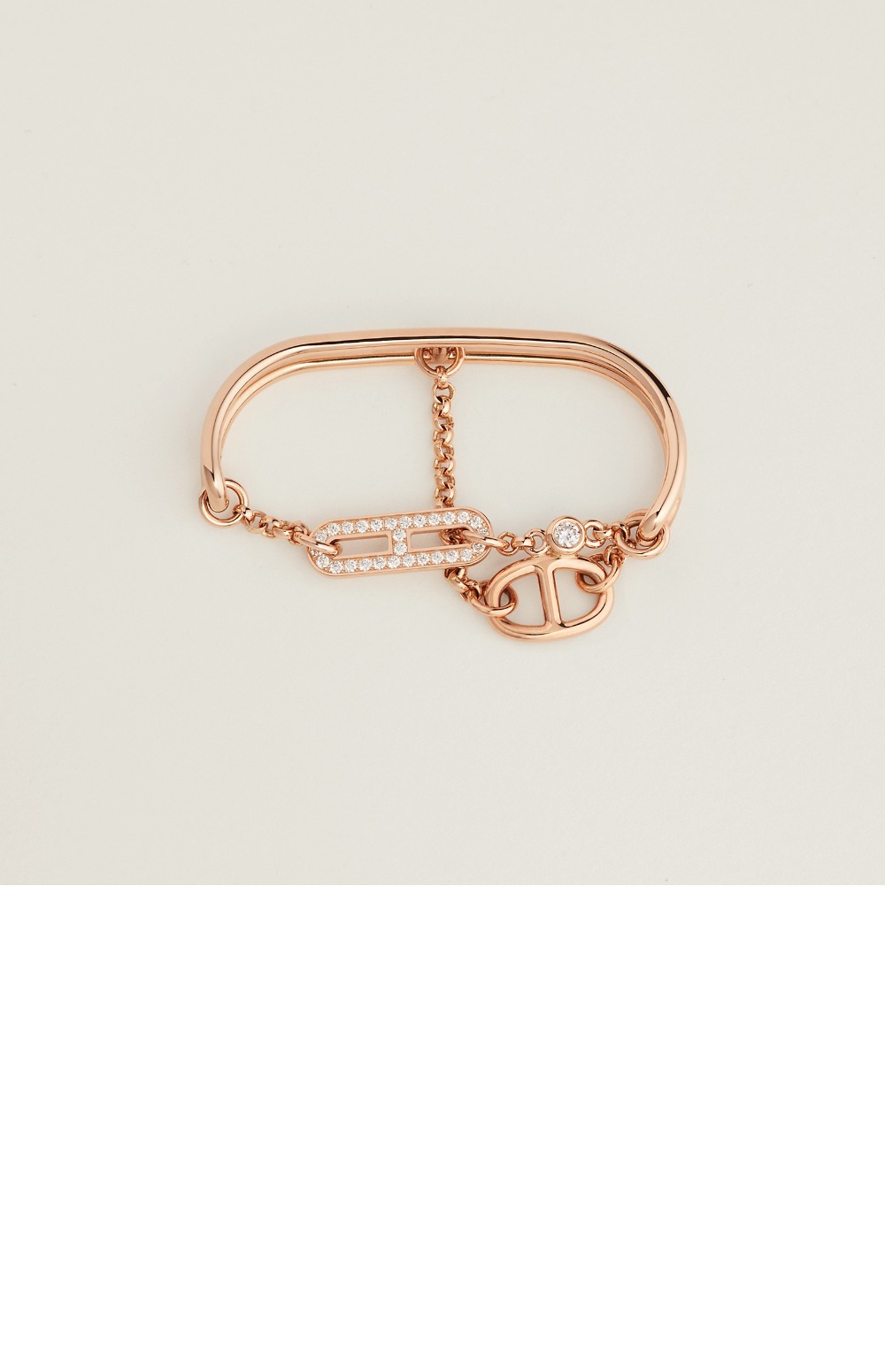 에르메스 Chaine d'Ancre Chaos 더블 링